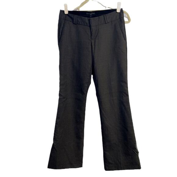 Banana Republic Dress Pants Woman's Size 4 Petite Gray Wide Leg Flared Lined - Picture 1 of 8